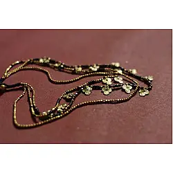 Prabha . प्रभा | Brass Dhokra Clubs Design Three Layered Necklace