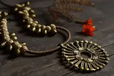 Prabha . प्रभा | Brass Dhokra Long Necklace - 13