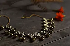 Prabha . प्रभा | Brass Dhokra Necklace - Diamond Design