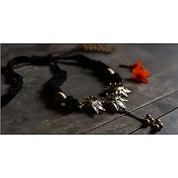 Prabha . प्रभा | Brass Dhokra Necklace - Lotus Design