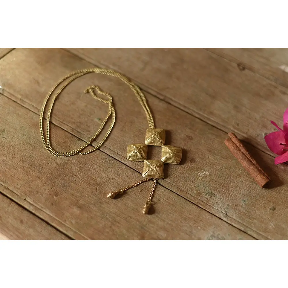 Prabha . प्रभा ❄ Brass Dhokra Handmade Long Necklace