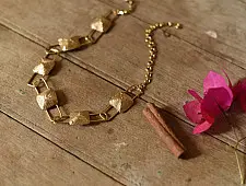 Prabha . प्रभा ❄ Brass Dhokra Square Designer Necklace