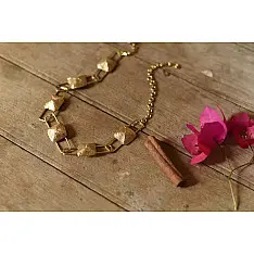 Prabha . प्रभा ❄ Brass Dhokra Square Designer Necklace