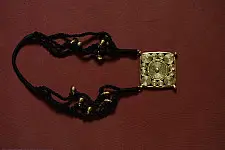 Prabha . प्रभा | Brass Dhokra Necklace - Square 