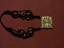 Prabha . प्रभा | Brass Dhokra Necklace - Square 