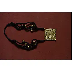 Prabha . प्रभा | Brass Dhokra Necklace - Square 
