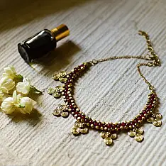 Prabha . प्रभा | Dhokra ~ Brass Necklace : L