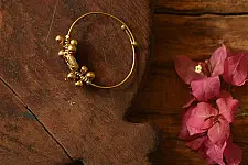 Prabha . प्रभा | Handmade Dhokra Brass Bangle - Adjustable Free size