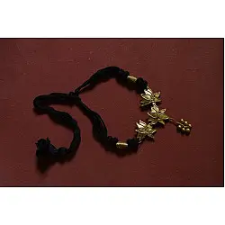 Prabha . प्रभा | Brass Dhokra Necklace - Lotus Design