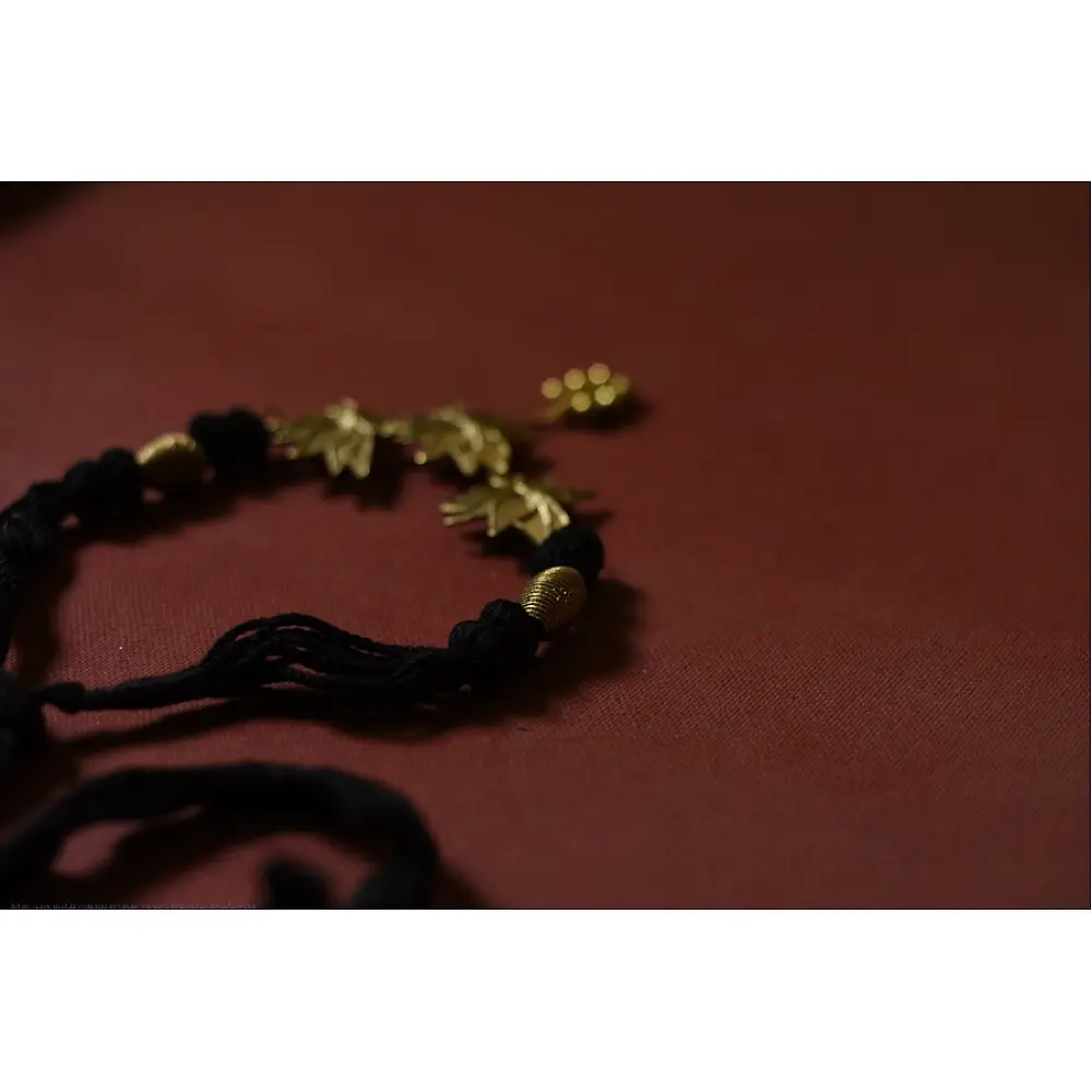 Prabha . प्रभा | Brass Dhokra Necklace - Lotus Design