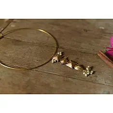 Prabha . प्रभा ❄ Brass Dhokra Handmade Hasali Choker / Hasali Necklace