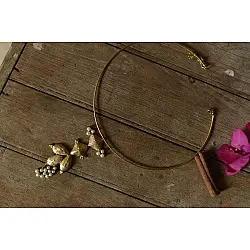 Prabha . प्रभा ❄ Brass Dhokra Hasali Necklace