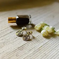 Prabha . प्रभा | Dhokra (Brass) Stud Earring