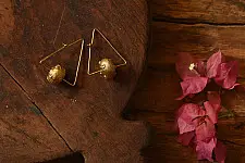 Prabha . प्रभा | Dhokra Brass Earring