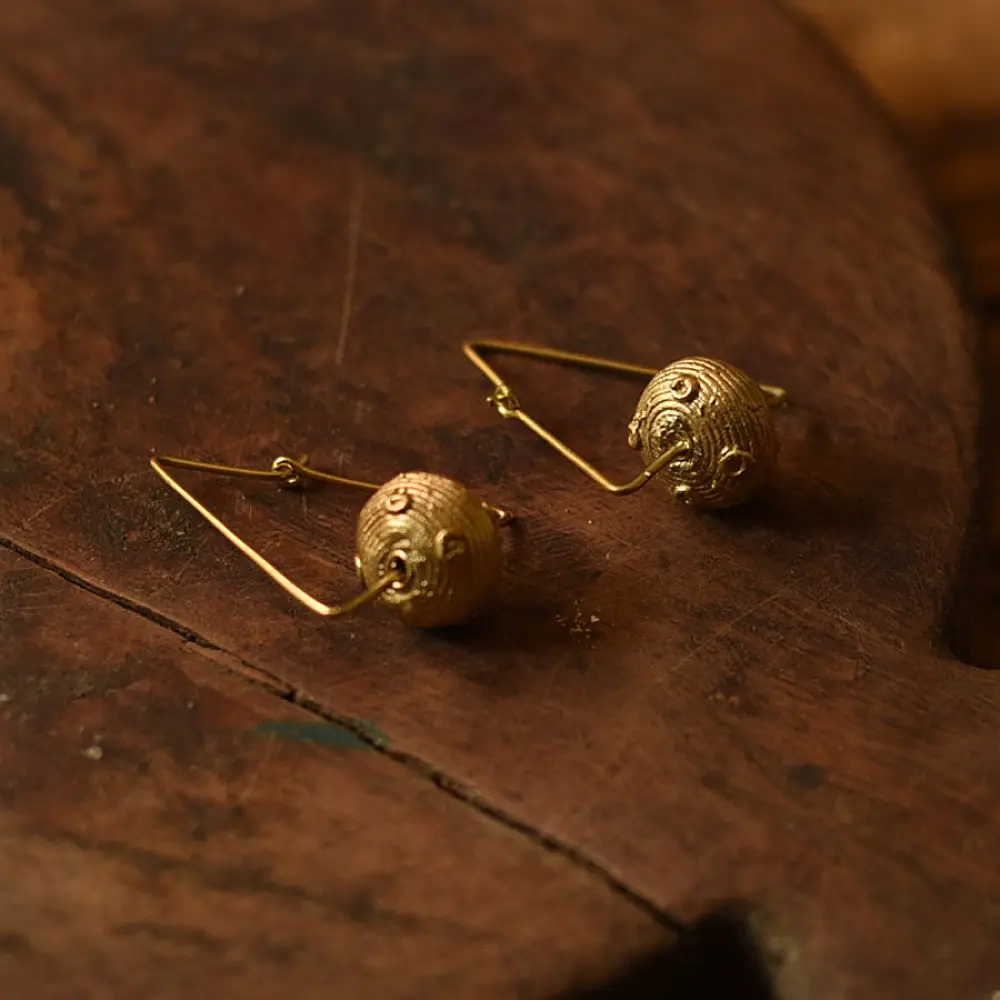Prabha . प्रभा | Dhokra Brass Earring