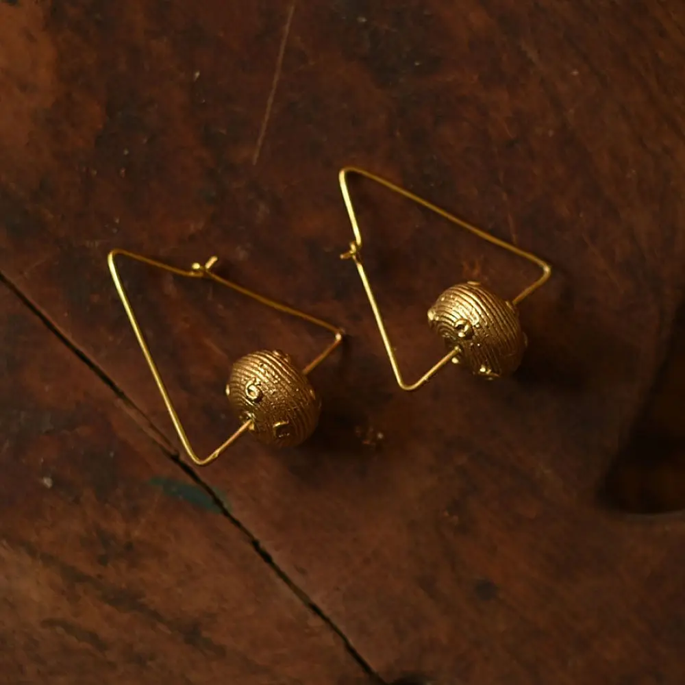 Prabha . प्रभा | Dhokra Brass Earring