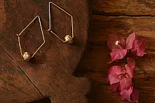 Prabha . प्रभा | Dhokra Brass Long Earring