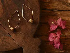 Prabha . प्रभा | Dhokra Brass Long Earring