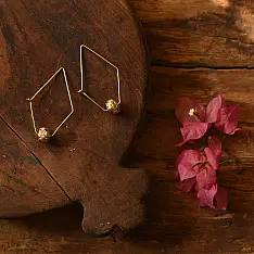 Prabha . प्रभा | Dhokra Brass Long Earring