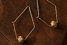 Prabha . प्रभा | Dhokra Brass Long Earring