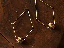 Prabha . प्रभा | Dhokra Brass Long Earring