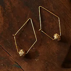 Prabha . प्रभा | Dhokra Brass Long Earring