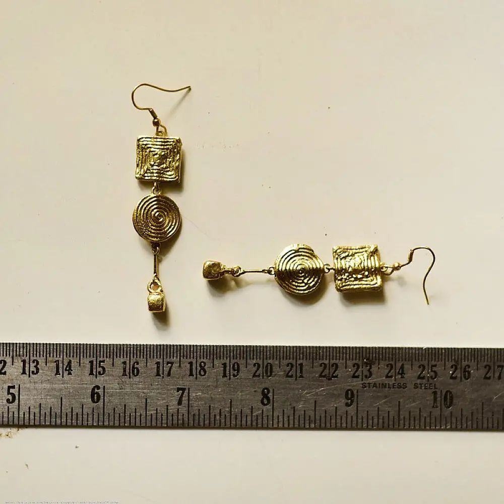 shop Handmade Dhokra ~ Brass Earring