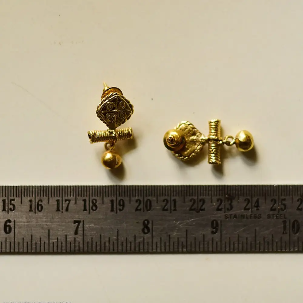 shop Handmade Dhokra ~ Brass Earring