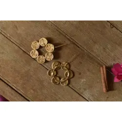 Prabha . प्रभा ❄ Brass Dhokra Earring - Round