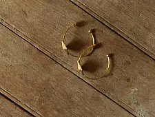 Prabha . प्रभा ❄ Handmade Brass Dhokra Round Bali Earring