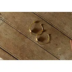 Prabha . प्रभा ❄ Handmade Brass Dhokra Round Bali Earring