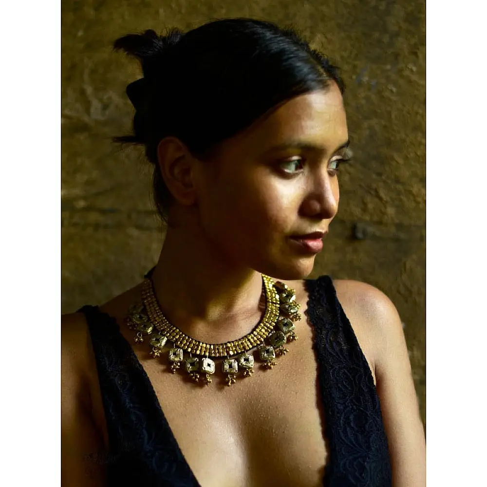 Arundhati . अरुंधती ✺ Brass Dhokra Necklace ✺ 6