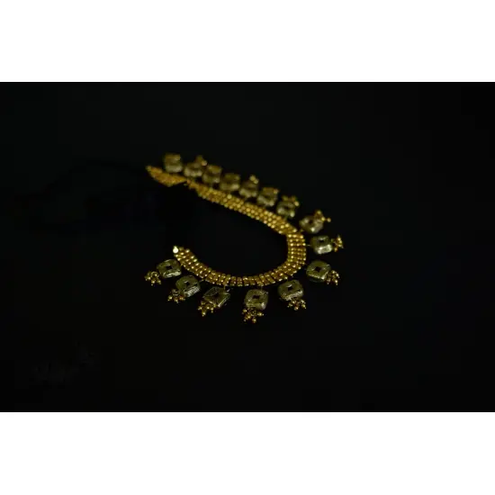 handmade dholra brass necklace