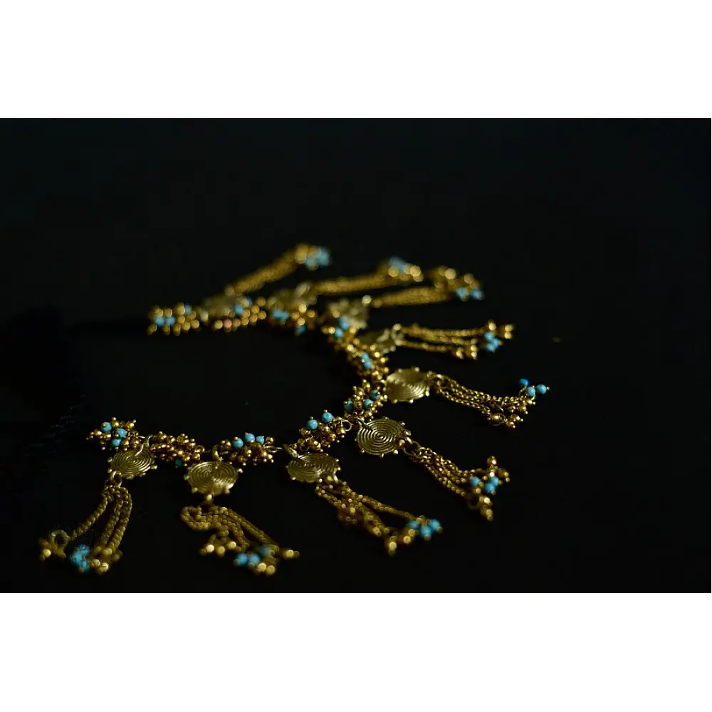 handmade dholra brass necklace