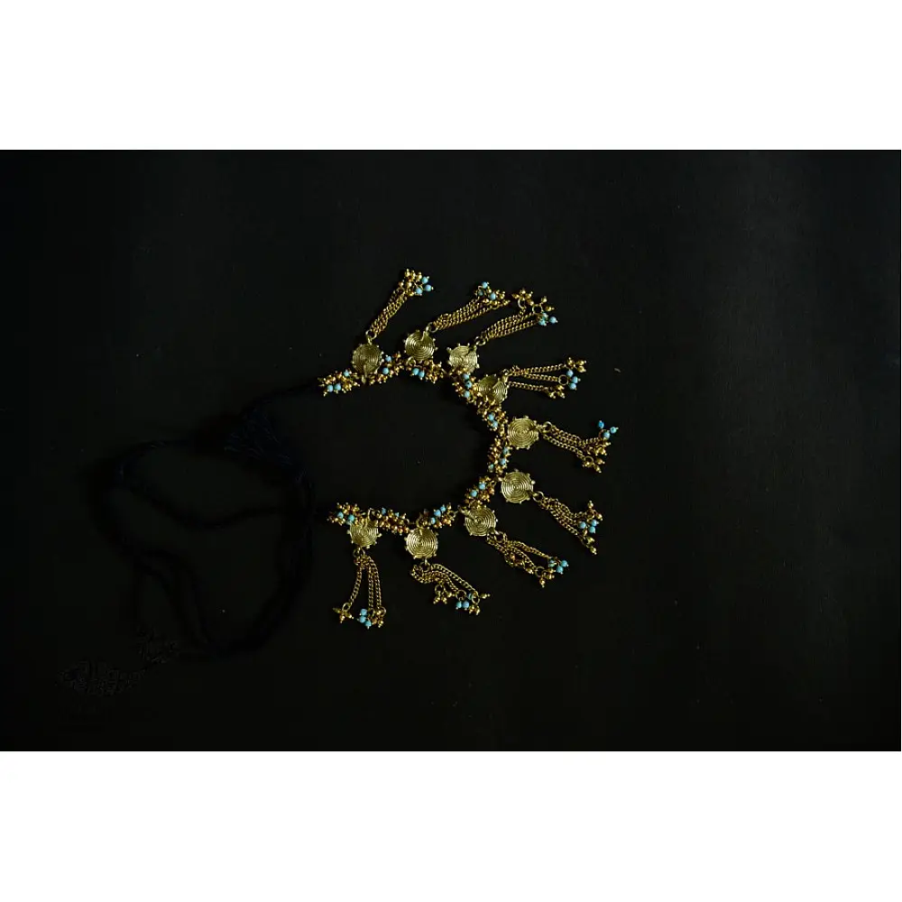 handmade dholra brass necklace