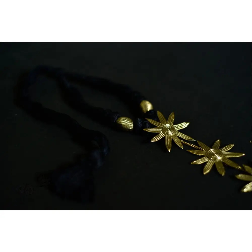 handmade dholra brass necklace