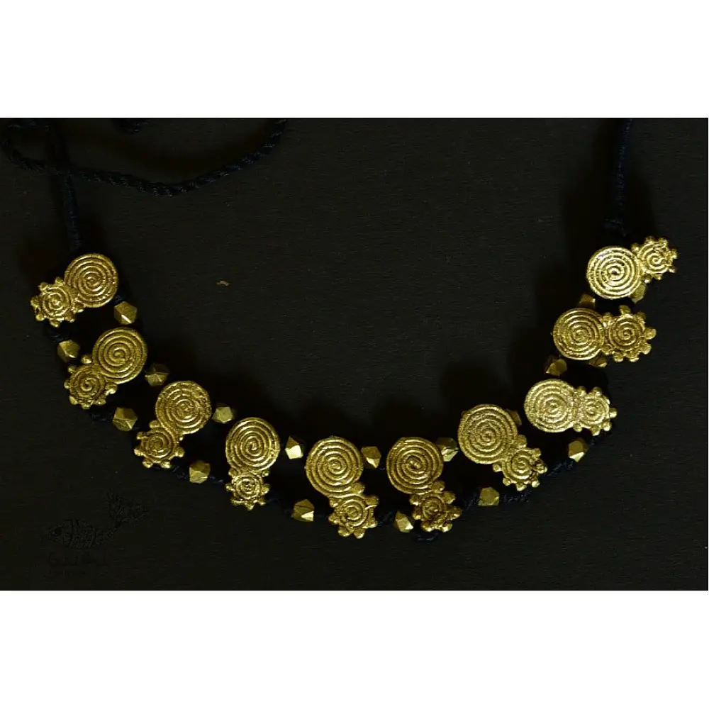 handmade dholra brass necklace