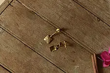 Prabha . प्रभा ❄ Brass Dhokra Earring - Dangler 
