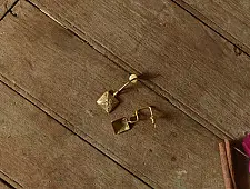 Prabha . प्रभा ❄ Brass Dhokra Earring - Dangler 