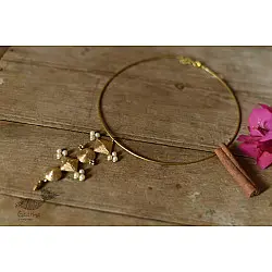 Prabha . प्रभा ❄ Handmade Brass Dhokra - Hasali Type Necklace