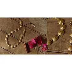 Prabha . प्रभा ❄ Brass Dhokra Handmade Necklace - Circle Design