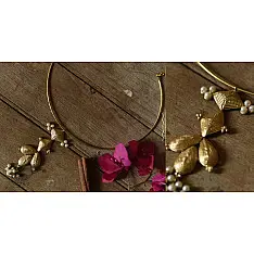 Prabha . प्रभा ❄ Brass Dhokra Hasali Necklace