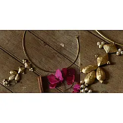 Prabha . प्रभा ❄ Brass Dhokra Hasali Necklace