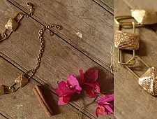 Prabha . प्रभा ❄ Brass Dhokra Square Designer Necklace