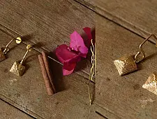 Prabha . प्रभा ❄ Brass Dhokra Earring - Dangler 
