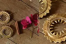 Prabha . प्रभा ❄ Brass Dhokra Earring - Ear Spike 