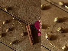 Prabha . प्रभा ❄ Brass Dhokra Round Bali Earring