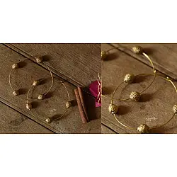 Prabha . प्रभा ❄ Brass Dhokra Round Bali Earring