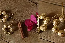 Prabha . प्रभा ❄ Handmade Brass Dhokra Earring
