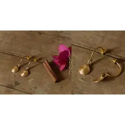 Prabha . प्रभा ❄ Handmade Brass Dhokra Earring - Dangler 